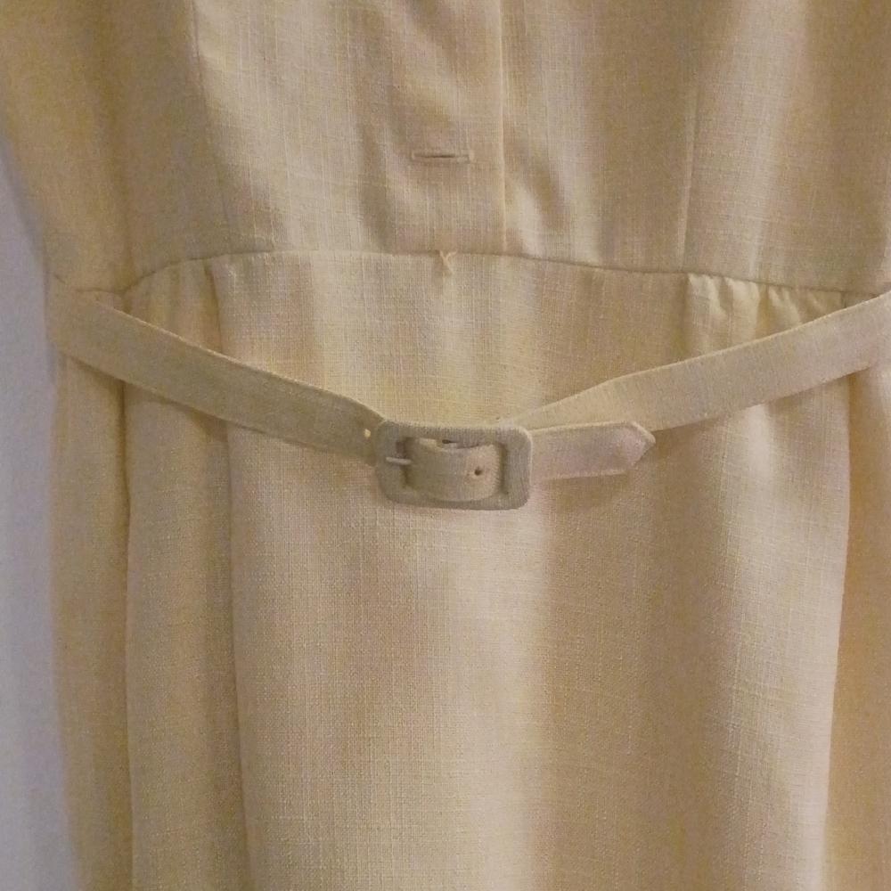 Adele Martin Vintage  Original Cream Sleeveless Dress - Picture 5 of 12